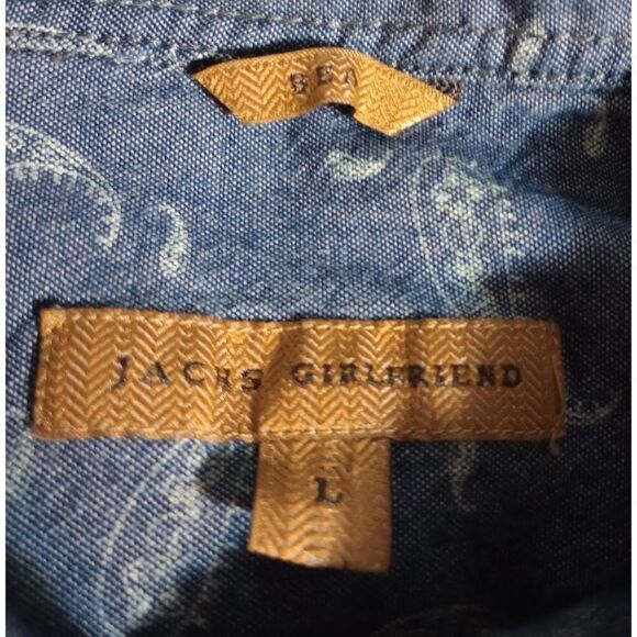 Jachs Girlfriend Shirt Ladies Large Red Plaid Button Front Western - Picture 5 of 7